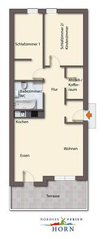 Grundriss - Oase am Siel 4 - Top-Hundeurlaub