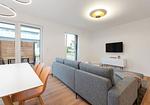 Wohnzimmer - Suite 1 mit Terrasse - Top-Hundeurlaub