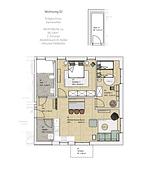 Grundriss - Suite 2 mit Terrasse - Top-Hundeurlaub