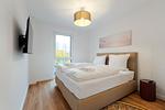 Schlafzimmer - Luxus Suite 5 mit Sauna und Balkon - Top-Hundeurlaub