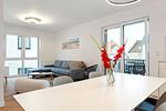 Wohnzimmer - Luxus Suite 5 mit Sauna und Balkon - Top-Hundeurlaub