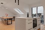Küche / Küchenzeile - Luxus Suite 7 mit Sauna und Meerblick - Top-Hundeurlaub