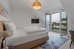 Schlafzimmer - Luxus Suite 7 mit Sauna und Meerblick - Top-Hundeurlaub