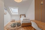 Schlafzimmer - Luxus Suite 8 mit Balkon und Fahrstuhl - Top-Hundeurlaub