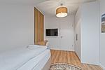Schlafzimmer - Luxus Suite 8 mit Balkon und Fahrstuhl - Top-Hundeurlaub