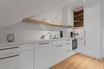 Küche / Küchenzeile - Luxus Suite 8 mit Balkon und Fahrstuhl - Top-Hundeurlaub