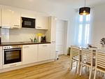 offene Küche mit Essbereich - Villa Jenny - Appartement 4 - Top-Hundeurlaub