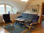 Wohnbereich mit Schlafsofa - Im Feriengarten -Ferienwohnung im DG - Top-Hundeurlaub
