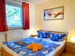 Schlafzimmer - Ferienwohnungen am Hochzeitsberg 3A - Fewo 1 - Top-Hundeurlaub