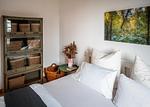 Schlafzimmer 1 mit Doppelbett - Villa Tizian -  Ferienappartement Hygge - Top-Hundeurlaub