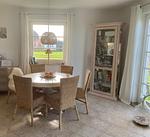 Essbereich im Wohnzimmer - Ferienhaus "Heidi´s Reethaus" in Dranske / Goos - Top-Hundeurlaub