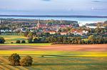 Ferienwohnung Inselzauber in Malchow - Drohnenaufnahme der Stadt Malchow - Inselzauber - Top-Hundeurlaub
