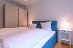 Ferienwohnung Inselpirat Malchow - Schlafzimmer mit Doppelbett - Inselpirat - Top-Hundeurlaub