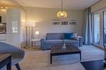 Ferienwohnung Große Strandburg Ostseebad Wustrow ZweiWasser Alte Seefahrtschule Gemütliches Wohnzimmer - Große Strandburg - Top-Hundeurlaub