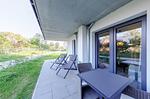 Ferienwohnung Große Strandburg Ostseebad Wustrow ZweiWasser Alte Seefahrtschule Terrasse mit Garten - Große Strandburg - Top-Hundeurlaub