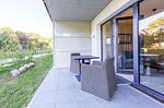 Ferienwohnung Kleine Strandburg Ostseebad Wustrow ZweiWasser Alte Seefahrtschule Frühstücksterrasse - Kleine Strandburg - Top-Hundeurlaub