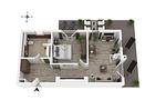 Ferienwohnung Großer Strandkorb Ostseebad Wustrow ZweiWasser Alte Seefahrtschule Grundriss - Großer Strandkorb - Top-Hundeurlaub