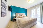 Ferienwohnung Große Strandmuschel Ostseebad Wustrow ZweiWasser Alte Seefahrtschule Schlafzimmer - Große Strandmuschel - Top-Hundeurlaub