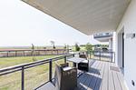 Ferienwohnung Kleine Strandmuschel Ostseebad Wustrow ZweiWasser Alte Seefahrtschule Sonnenbaden auf dem Balkon - Kleine Strandmuschel - Top-Hundeurlaub