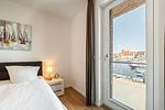 Ferienwohnung Müritzquartier No.13 Hafenresidenz Waren (Müritz) - Schlafzimmer mit Hafenblick - Müritzquartier No.13 - Top-Hundeurlaub
