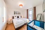 Ferienwohnung Müritzquartier No.13 Hafenresidenz Waren (Müritz) - Schlafzimmer mit Doppelbett - Müritzquartier No.13 - Top-Hundeurlaub