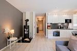 Ferienwohnung Seeluft Wustrow Wohnzimmer mit Kamin - Seeluft - Top-Hundeurlaub
