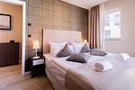 Ferienwohnung Seesinn Wustrow Schlafzimmer mit Boxspringbett - Seesinn - Top-Hundeurlaub