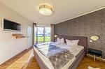 Ferienwohnung Am lütten Meer Hafenresidenz Waren (Müritz) - Schlafzimmer mit Ausblick - Am lütten Meer - Top-Hundeurlaub