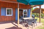 Ferienhaus Himmelblau in Jabel Blick auf die Terasse - Himmelblau - Top-Hundeurlaub