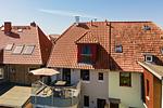 Ferienhaus Wasserblick Inselstadt Malchow - Drohnenaufnahme der oberen Terrasse - Wasserblick - Top-Hundeurlaub
