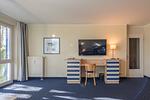 Ferienwohnung An de See Arbeitsplatz im Wohnzimmer - An de See - Top-Hundeurlaub