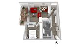 Ferienwohnung Wohlfühloase Hafenresidenz Waren (Müritz) - Grundriss - Wohlfühloase - Top-Hundeurlaub