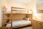 Blumenhaus in Waren Blick in das Schlafzimmer mit Doppelstockbett - Blumenhaus - Top-Hundeurlaub