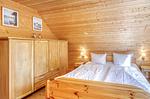 Ferienhaus Leif Schlafzimmer mit Doppelbett - Leif - Top-Hundeurlaub