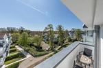 Ferienwohnung Ostseesonne Zingst - Blick auf den Balkon mit Sitzmöbeln - Ostseesonne - Top-Hundeurlaub