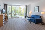 Ferienwohnung Seebär in Zingst - Blick in den modernen Wohnbereich - Seebär - Top-Hundeurlaub
