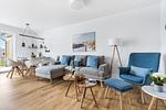 Wohnzimmer - Ferienhaus Strandbude Olpenitz - Top-Hundeurlaub