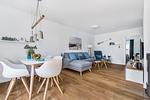 Wohnzimmer - Ferienhaus Strandbude Olpenitz - Top-Hundeurlaub