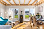 Wohnzimmer - Ferienhaus Krabbenkaddy Olpenitz - Top-Hundeurlaub