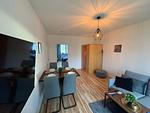 Nordlicht Ferienwohnung Wohnzimmer - Ferienwohnung NORDLICHT mit Balkon und Infrarotsauna - Top-Hundeurlaub
