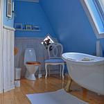 Helles Badezimmer im Ferienhaus Villa Lilla in Småland - Villa Lilla - Top-Hundeurlaub