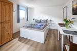 Schlafzimmer - 1-Raum-Fewo Lütjeoog - Top-Hundeurlaub