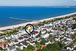 Vogelperspektive - Ferienwohnung Auszeit nur 100 m zum Strand mit Balkon - Top-Hundeurlaub
