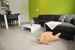 Wohnzimmer - Ferienwohnung Evergreen inkl. Saisonstrandkorb - Top-Hundeurlaub