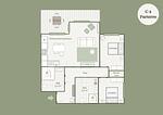 Grundriss - Apartment C4 mit Terrasse & Nutzung der Wellness- & Aktivbereiche im "Pine Hill Resort" - Top-Hundeurlaub