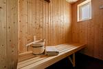 Badezimmer mit Sauna und ebenerdiger Dusche - Zweite Heimat (49.0.N) - Top-Hundeurlaub