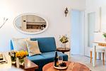 Wohnzimmer - Ferienwohnung Am Hafen - Top-Hundeurlaub