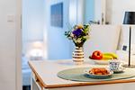 Küche / Küchenzeile - Ferienwohnung Am Hafen - Top-Hundeurlaub