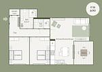 Grundriss - Apartment C12 mit Balkon & Nutzung der Wellness- & Aktivbereiche im "Pine Hill Resort" - Top-Hundeurlaub