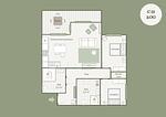 Grundriss - Apartment C13 mit Balkon & Nutzung der Wellness- & Aktivbereiche im "Pine Hill Resort" - Top-Hundeurlaub